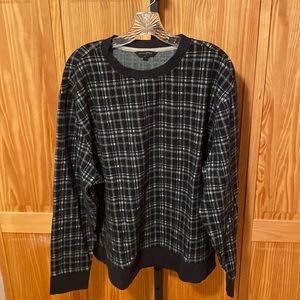 BANANA REPUBLIC men’s flannel crewneck sweater